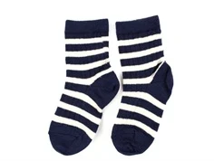 MP navy strømper uld striber (2-pack)